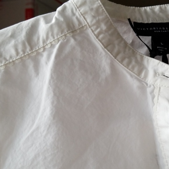 HP Victoria Beckham Half Button Up Long Sleeve Top - Picture 6 of 6